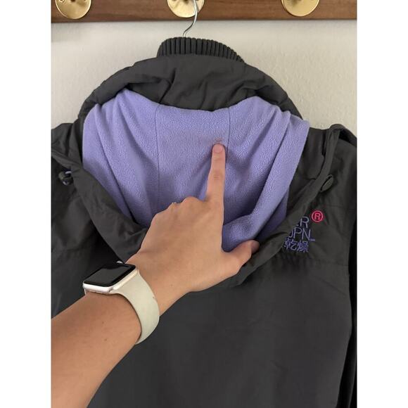 Superdry Women’s M Original Windcheater Japan Jacket Grey/Lavender Windbreaker - Picture 9 of 9